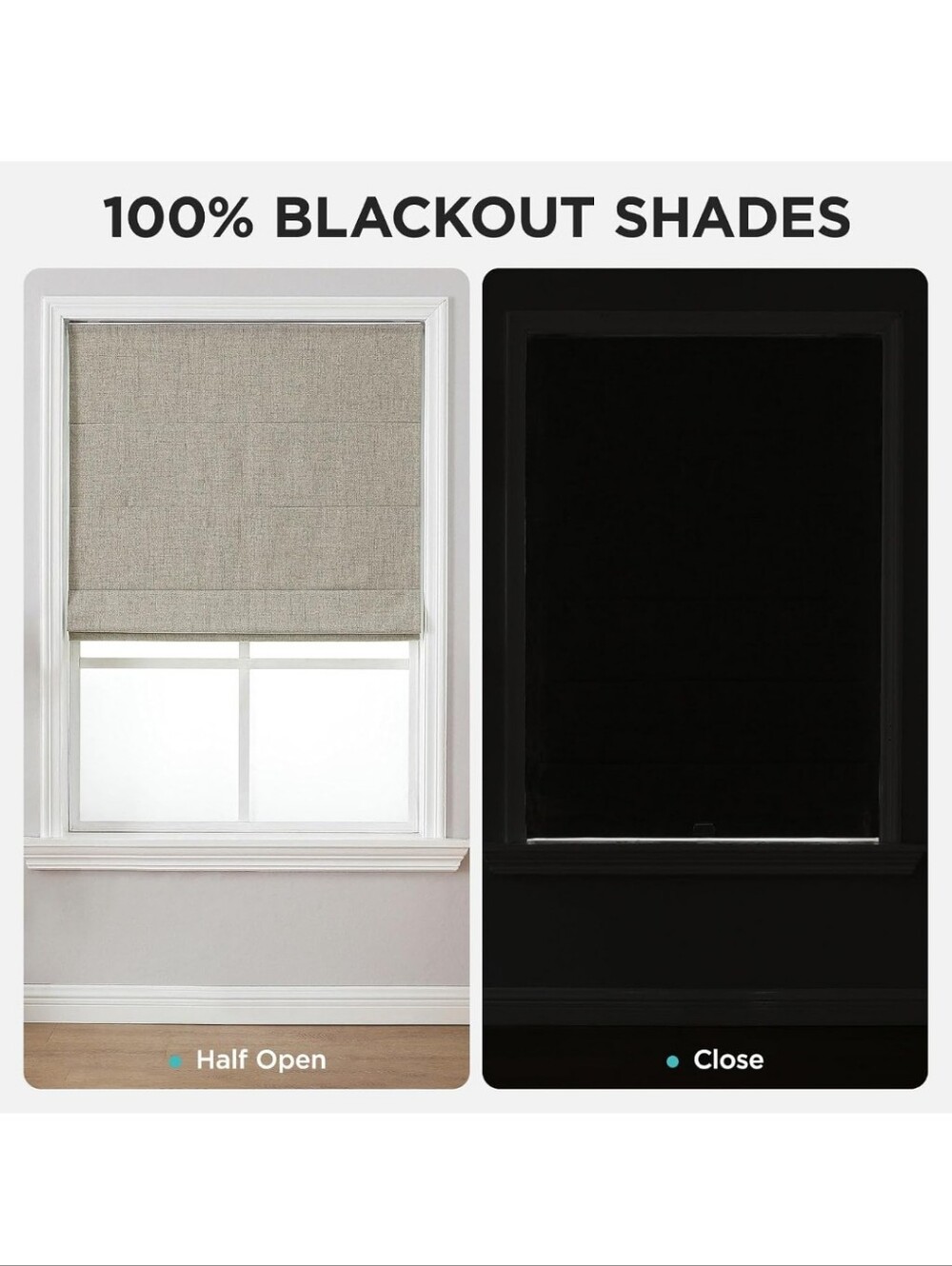 Joydeco Roman Shades Blinds Color Linen 30x75 New